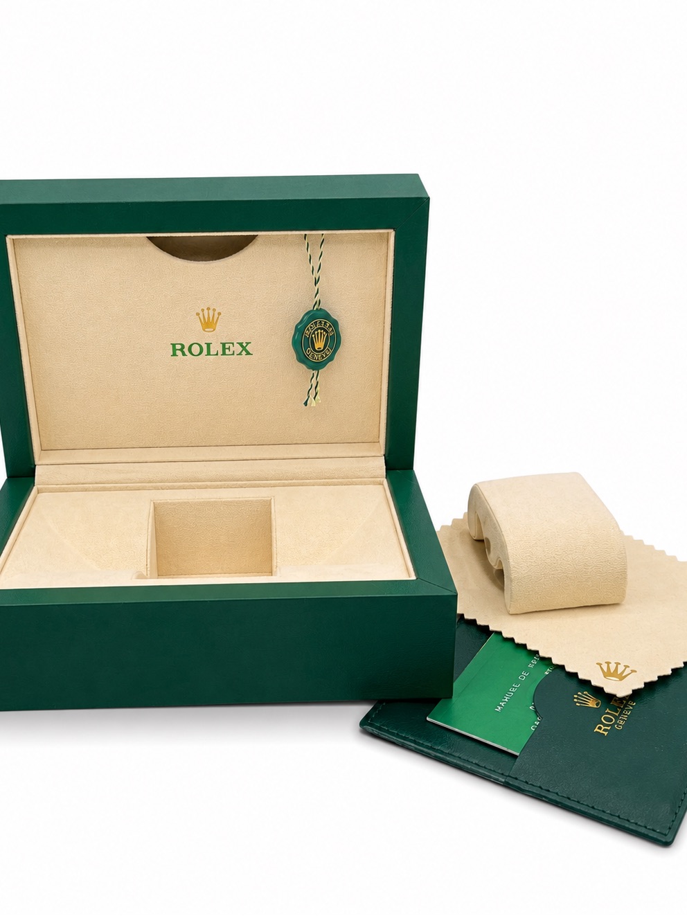 Rolex Watch Presentation Box Set Green Box Papers Card Holder Accessories Rolex Watch Presentation Box Set Green Box Papers Card Holder Accessories